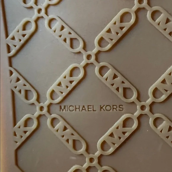 Michael Kors Suede Slides with Gold Emblem - Picture 7 of 7